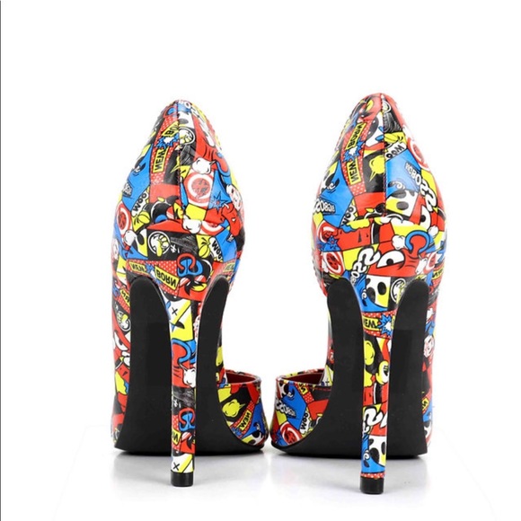 Red comic pump - Picture 2 of 8